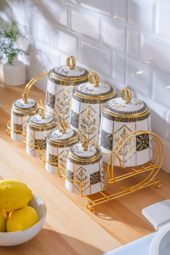 Flavye 7 Parça Standlı Baharatlık Takımı