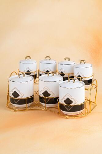 Master Magic 8 Parça Standlı Porselen Baharat Takımı